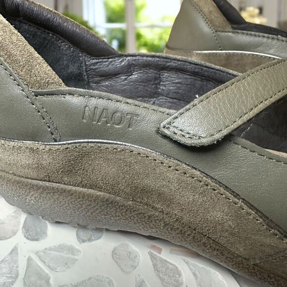Naot Matai $199 Mary Jane Leather Suede EU 39 / US 8 New in Box – Cork/Latte Foo - Picture 9 of 13